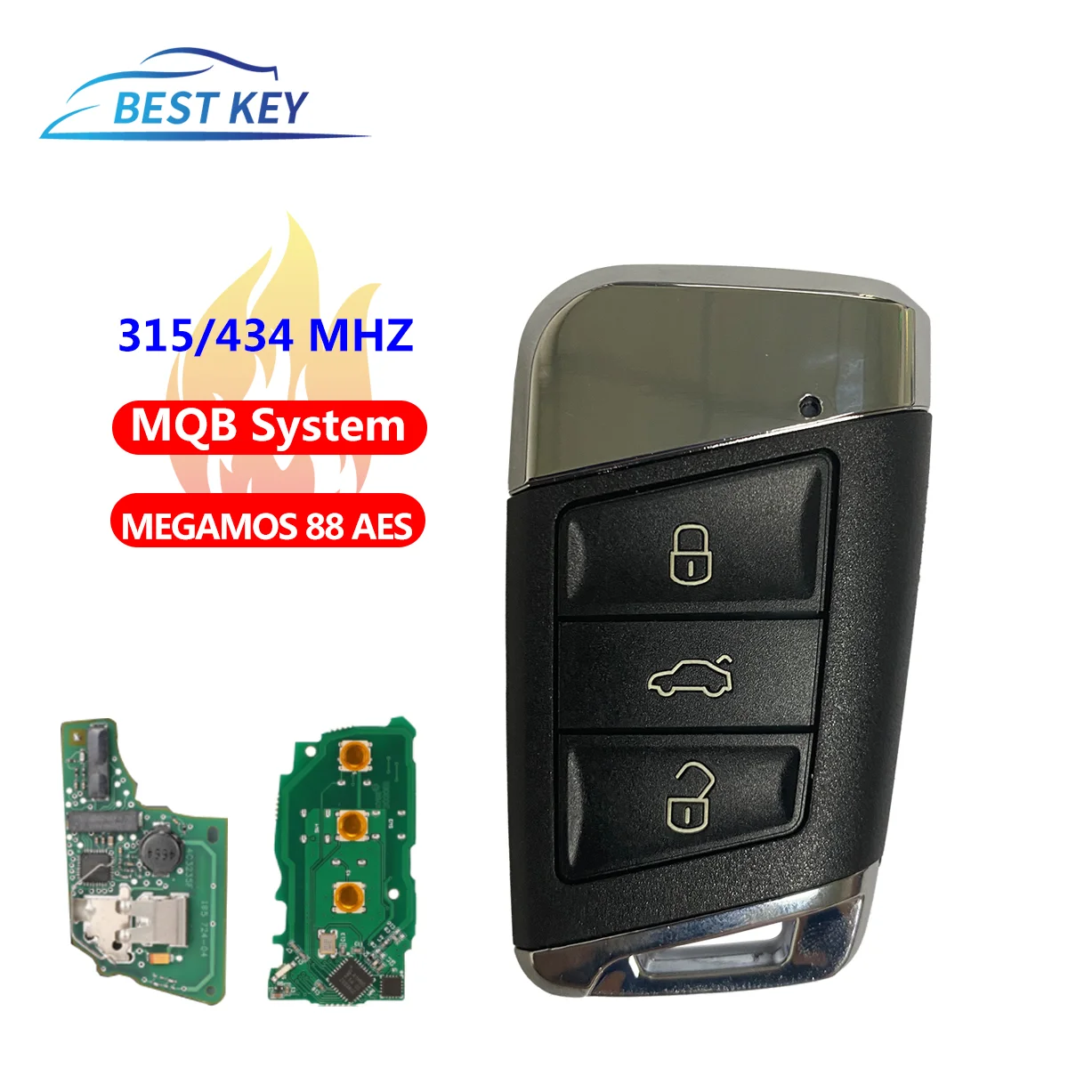 BEST KEY Remote Smart car Key For Volkswagen VW Passat B8 New Magotan B5 Skoda A7 Passat Variant 2015-2019  3 Button 433MHZ NEW