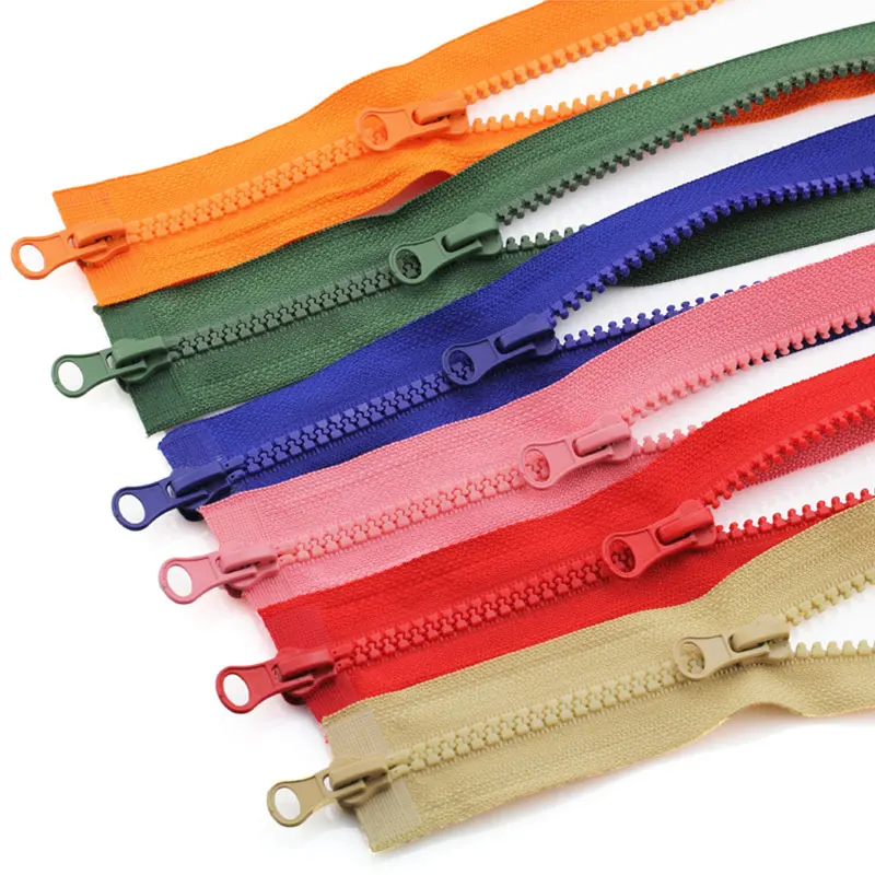 5# Resin Zipper Double Slider Open End Long Zip DIY Jacket Clothes Garment Colorful Zipper Crafts Sewing Tailor Kit 80cm 90cm