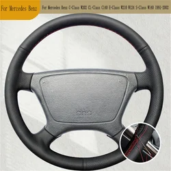For Mercedes Benz C-Class W202 CL-Class C140 E-Class W210 W124 S-Class W140 1991-2002 Artificial Leather Steering Wheel Cover
