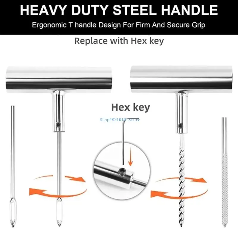 

T3LF 33/58pcs Essential Vehicle Tyre Repair Too set Tubeless Tyre Puncture Repair set