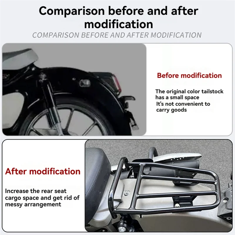Hot Selling-Motorcycle Luggage Rack Fit For Honda CT125 Hunter Cub Trail 125 2020-2023 Luggage Rack Tailstock,Motorcycle Luggage