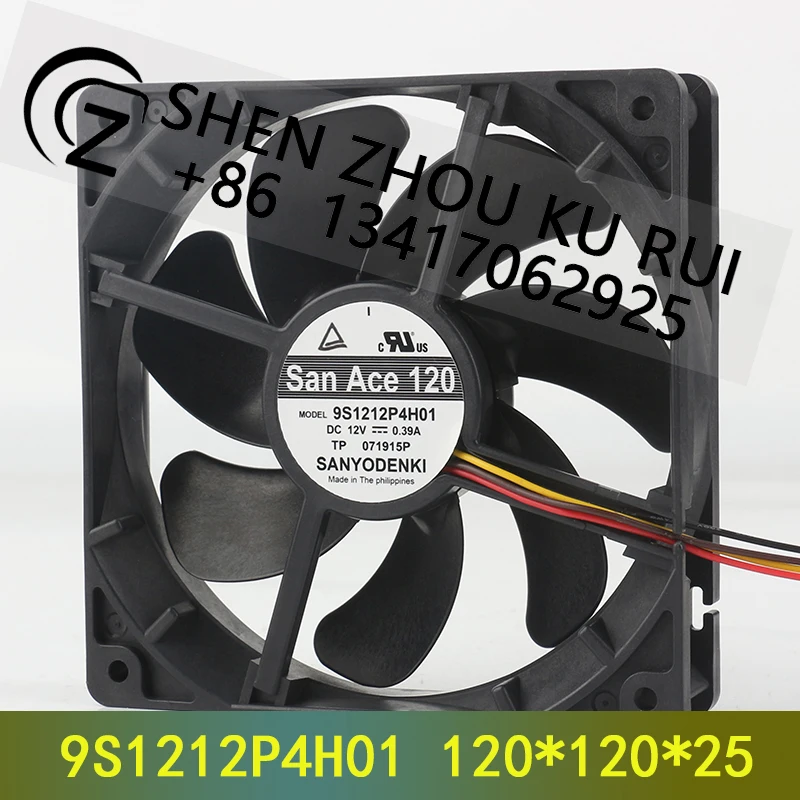 

Оригинальный вентилятор Sanyo 12V 0.39A 12025, четырехпроводной, бесшумный, на шарикоподшипниках, для инвертора, 9S1212P4H01
