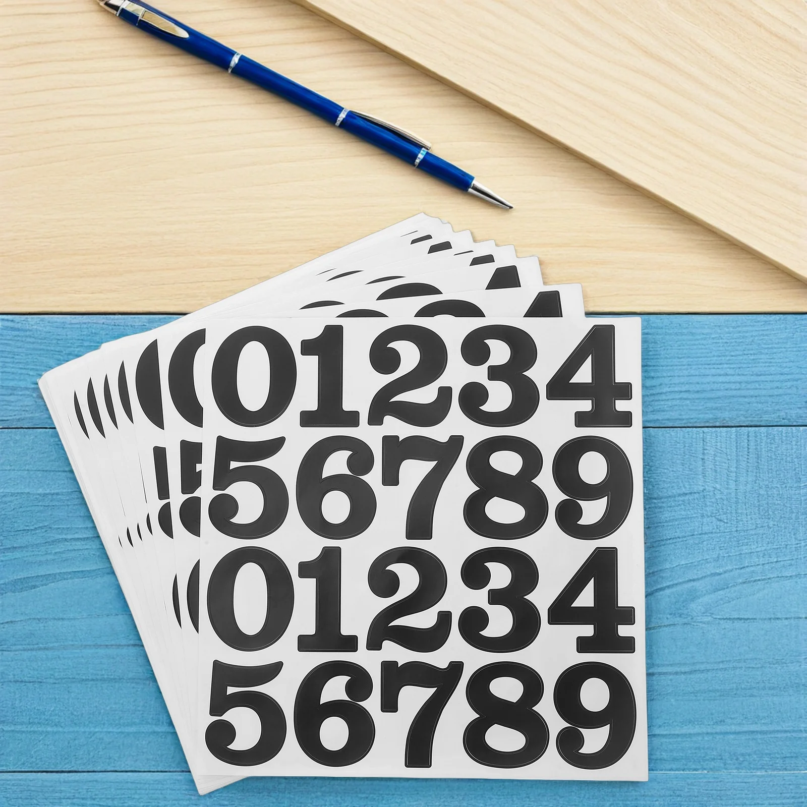 

25Pcs Vinyl Number Stickers Self Adhesive Waterproof Clear Bold Digits for Address Labels Home Office School Folders Laptops