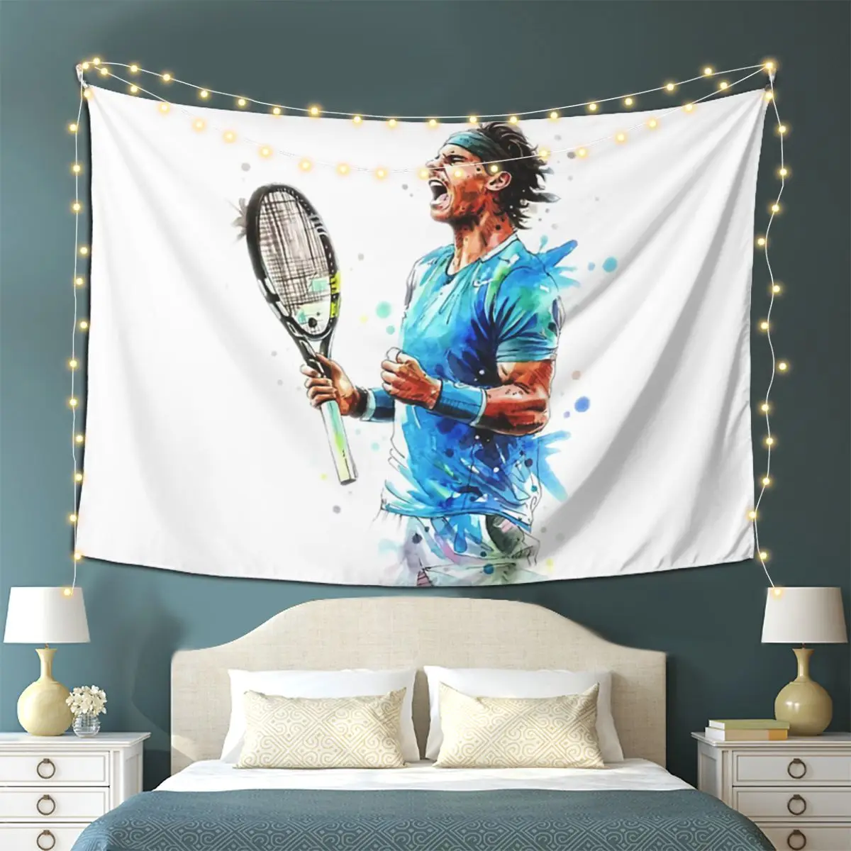 

Художественный гобелен Рафаэля Надаля, настенный эстетический домашний декор, гобелены для комнаты в общежитии