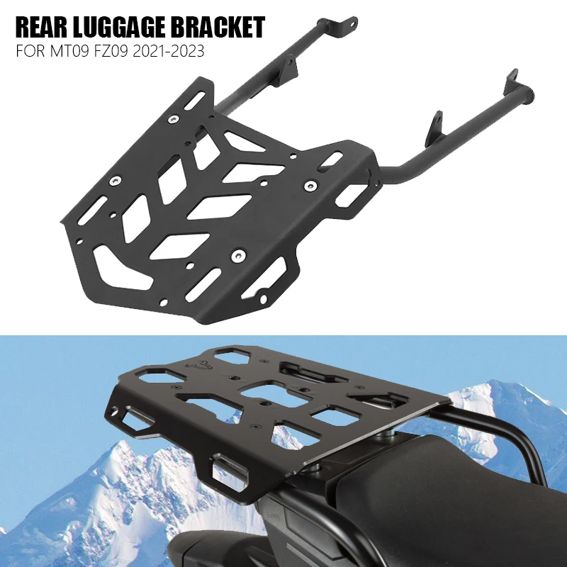 Motorcycle Accessories Rear Carrier Luggage Rack Shelf Trunk Bracket Aluminum For Yamaha MT09 MT 09 MT-09 FZ 09 FZ09 2021-2023