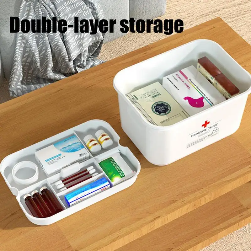 

Pill Box With Handle Dustproof Pill Box With Large Capacity Pill Storage Organizer With Lid Pill Carry Box For Work School