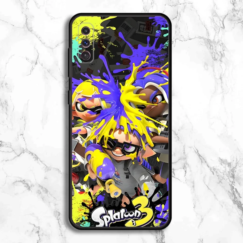 Game S-Splatoon Phone Case For Samsung Galaxy A13,A21s,A22,A31,A32,A52,A53,A71,A80,A91 Soft Black Phone Cover