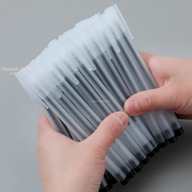 

5PC Non-print Air Neutral Pen Frosted Transparent High Appearance Level 0.5mm Full Needle Student Exam Pen Office Signature Pen