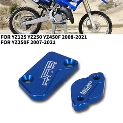 Motorcycle CNC Front Rear Brake Fluid Reservoir Cover Cap For YAMAHA YZ125 YZ250 YZ250F YZ426F YZ450F 08-20 YZ125X WR250F WR450F