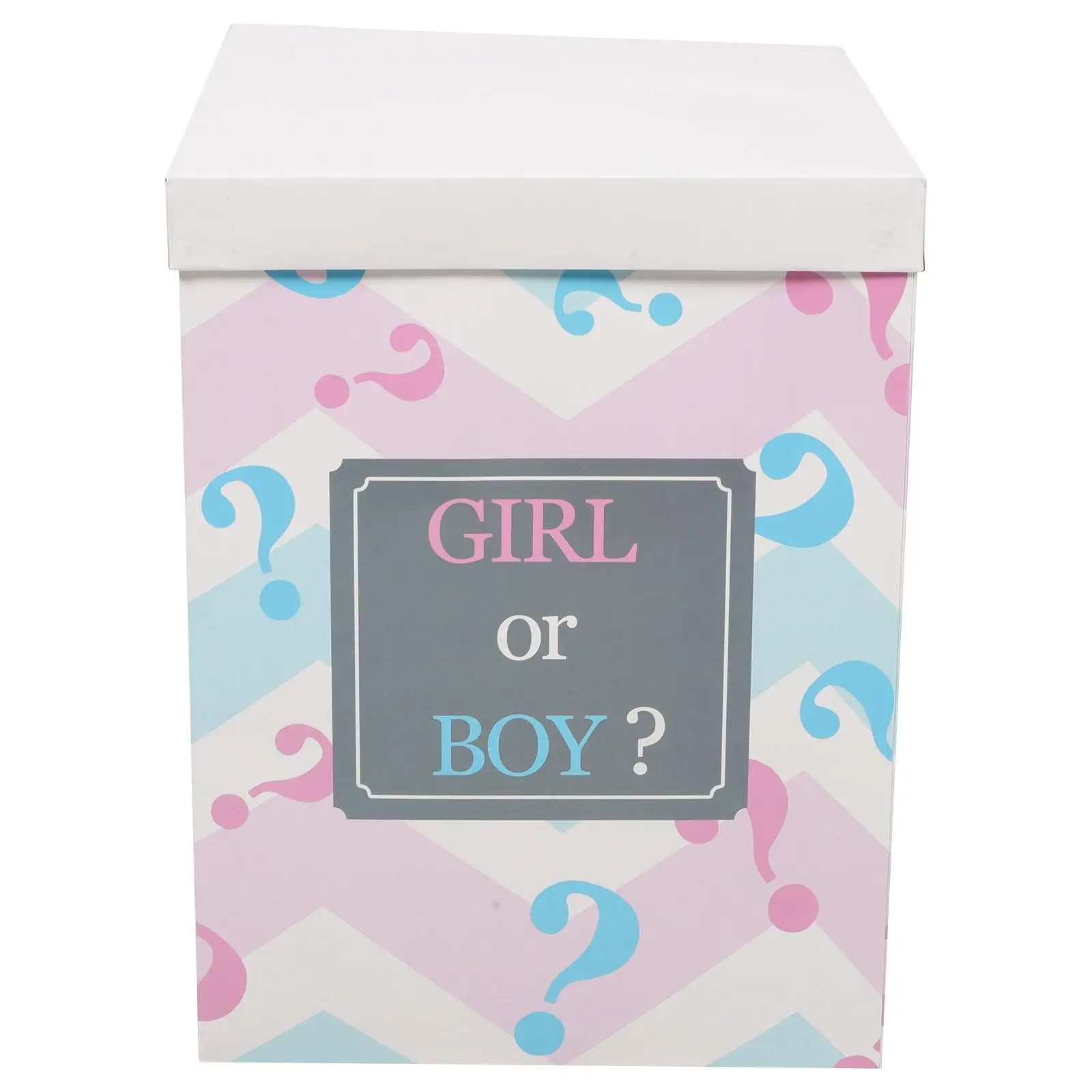

Gender Reveal Balloon Box 30x30x40cm Boy Girl Decor Baby Shower Party Supplies DIY Paper Boxes for Balloons Gifts