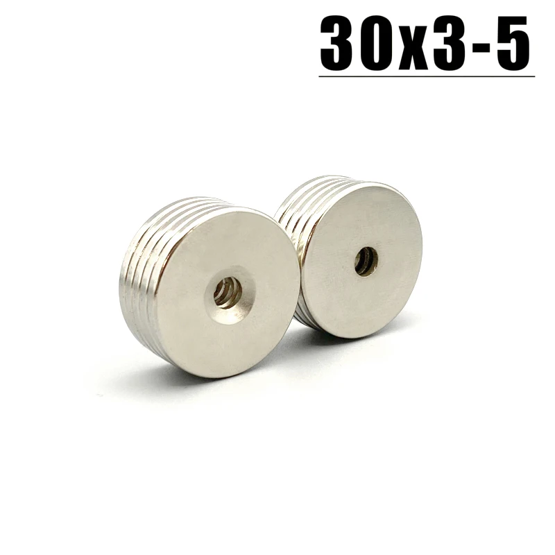 2/5/10/20Pcs 30x3mm Hole 5mm N35 Strong Ring Magnet Countersunk Rare Earth Neodymium Magnets Permanent magnet 30x3-5