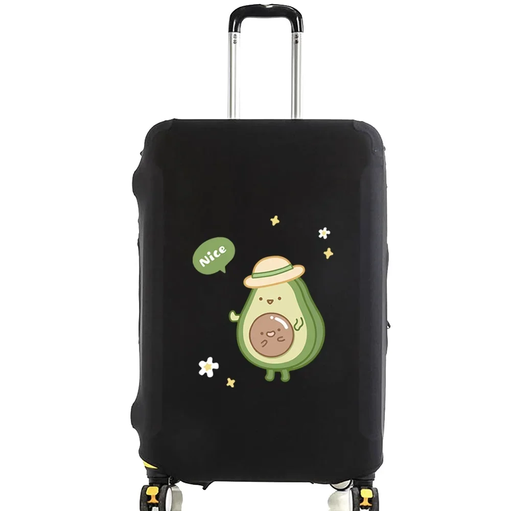 Avocado Print Elasticity Travel Luggage Cover for 18-32 Inch Traveling Essentials Accessories Trolley Protective Suitcase Case