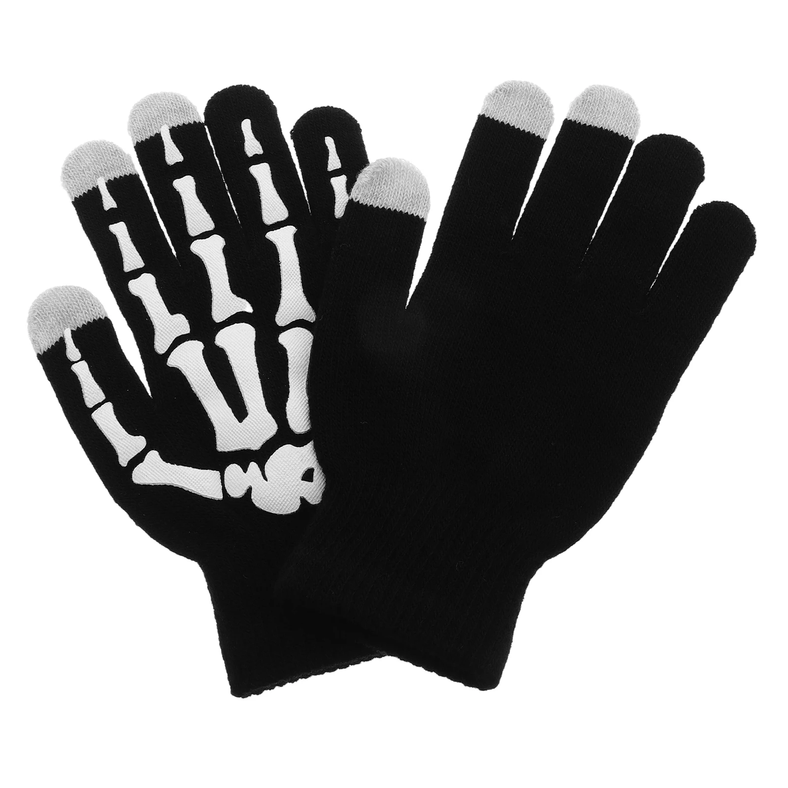

2pcs Skull Gloves Durable Nonslip Warm Touchscreen Motorcycle Riding for Men Women Cycling Winter Gloves Halloween
