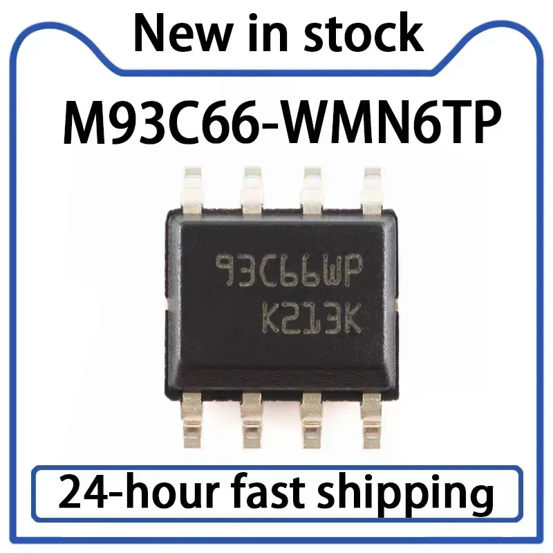5PCS New M93C66-WMN6TP Silk Screen Printing:93C66WP SOP-8 Memory in Stock