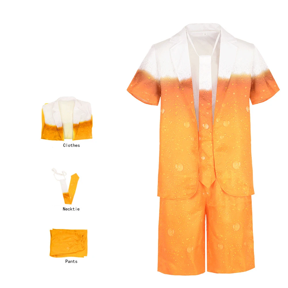 Chemises de bière à manches courtes pour hommes, impression numérique 3D, chemise hawaïenne boutonnée, mode festival, vêtements Oktoberfest