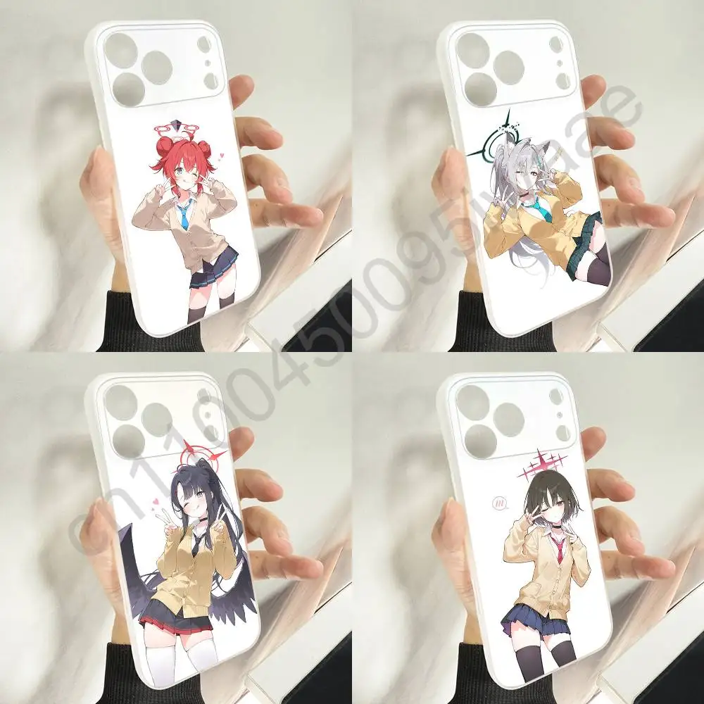 

Cartoon Cute Girl Blue A-Archive Phone Case For iPhone 11,16,15,14,13,17,12,Plus,E,Air,Mini,Pro,Max Magnetic Magsafe Soft Cover