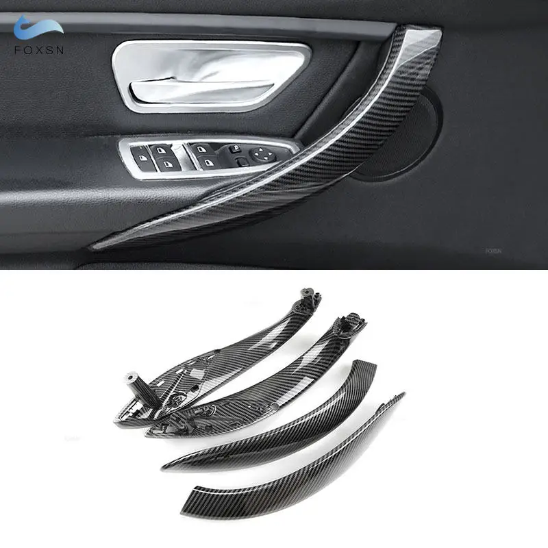 

For BMW 3 4 Series F30 F34 F32 F36 F80 F82 Carbon Fiber Texture Car Front Left / Right Door Handle Cover Doors Pull Replacement