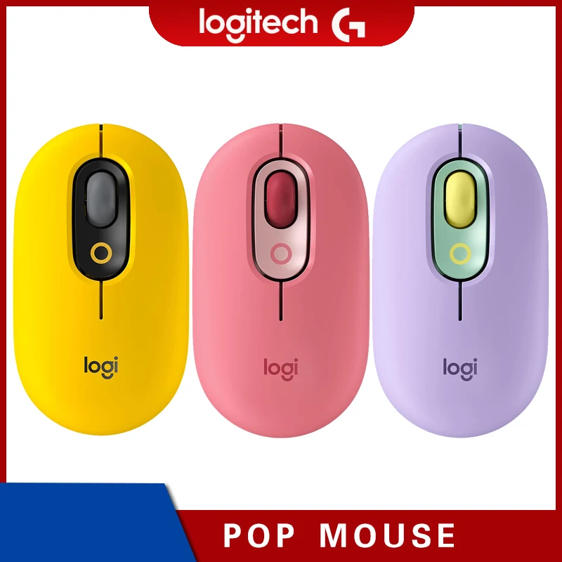 Logitech POP Mouse Wireless Mouse SilentTouch Technology Precision/Speed Scroll Compact Design Bluetooth USB Multi-Device