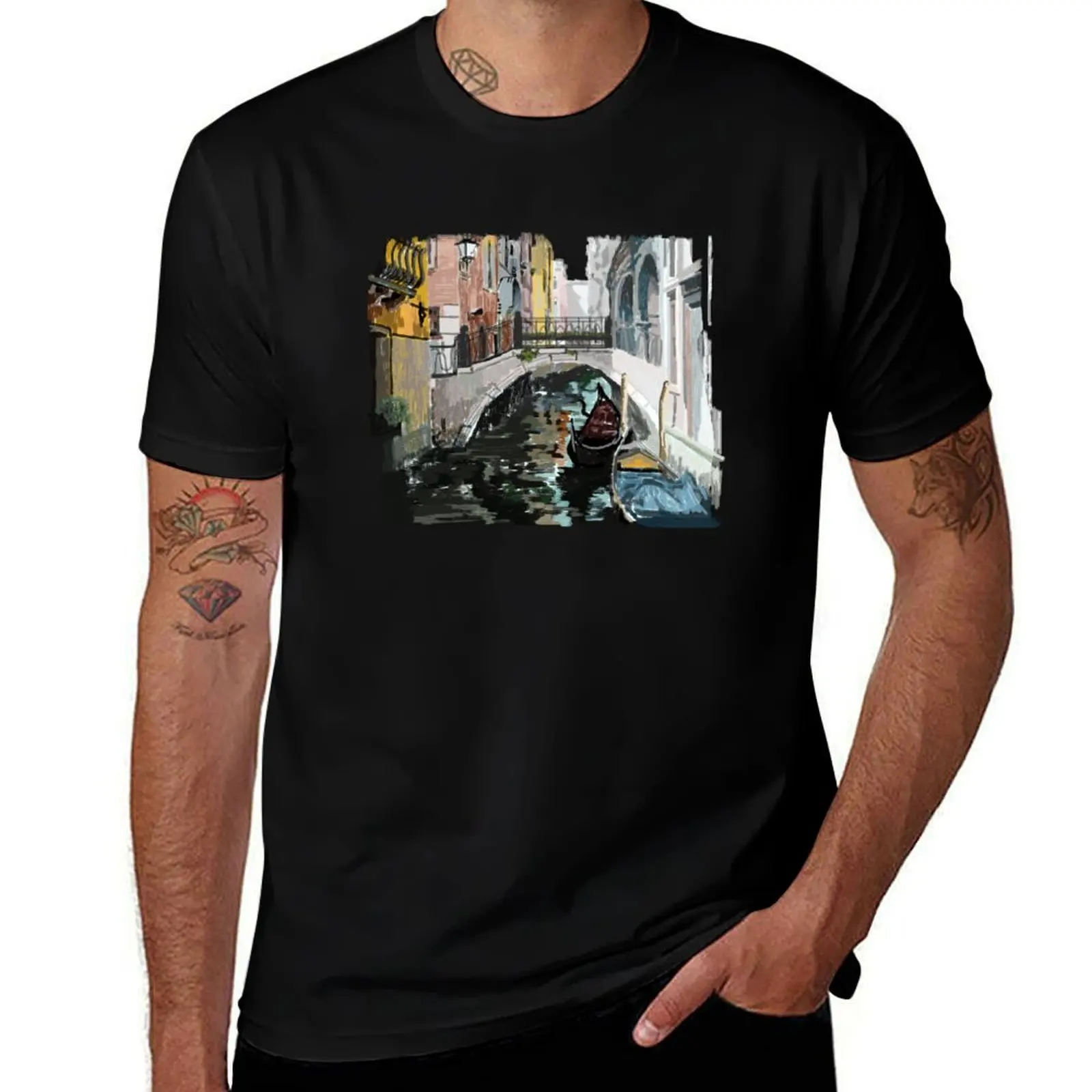 

T-Shirt luxury shirts shirt 100% t man Venice t cotton