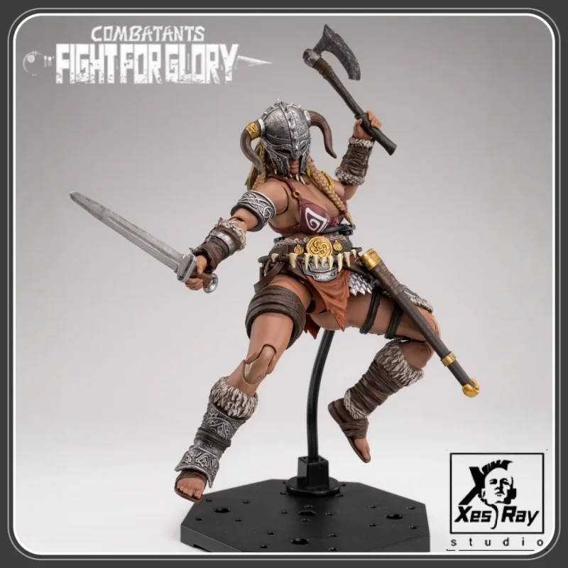 

XesRay Combatants Fight For Glory Gold Hildr Action Figure Original Collectible PVC Model Movable Joint Toy Gift Accessories Set