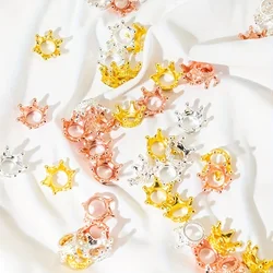 5pc/10pc Metal Crown Ball Base Cute Crystal Sphere Stand Home Decoration