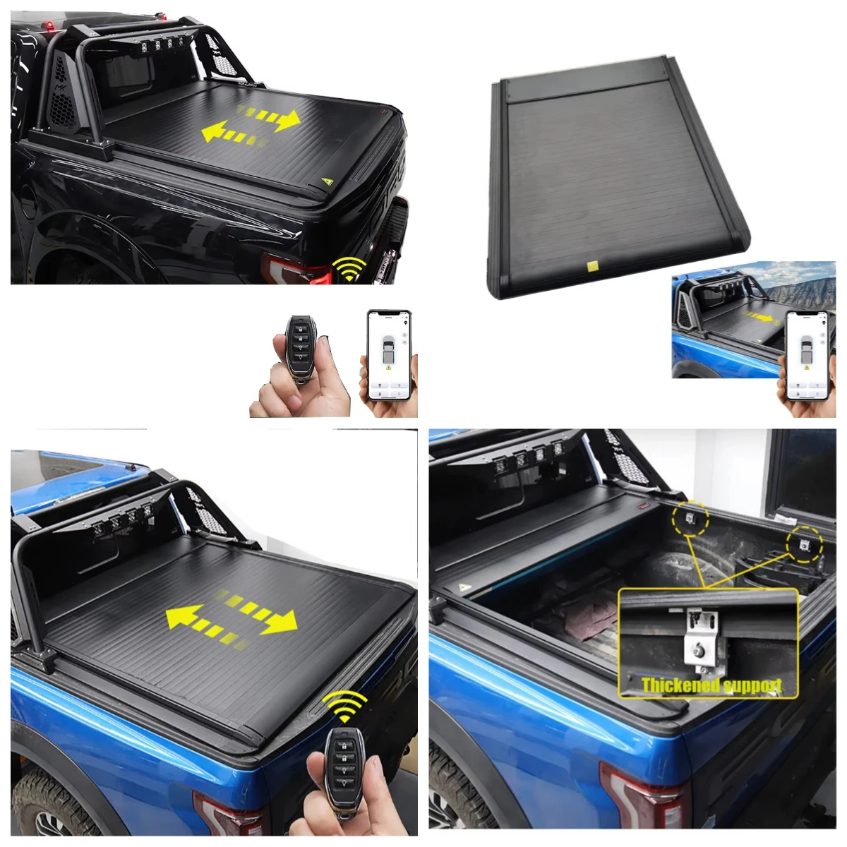 

STLF High Quality Electric Aluminium Alloy Retractable Tonneau Cover For Isuzu Dmax Waterproof Truck Pick Bed Roller Shutter Lid