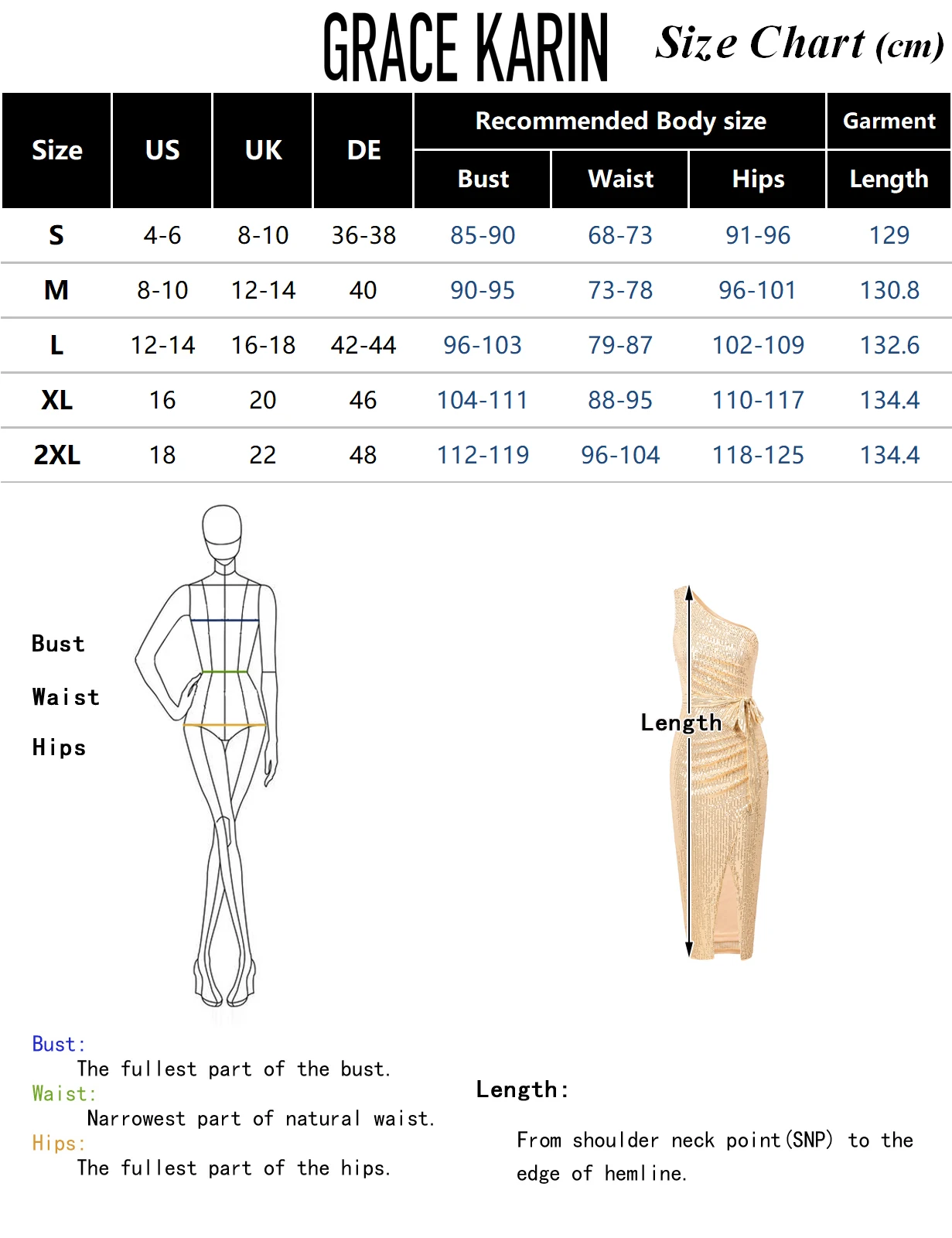 GK Cocktail Dresses For Women Front Slit Shiny Sequined Dress One-Shoulder Temperament Oblique Neck Wrap Hem Midi Dress