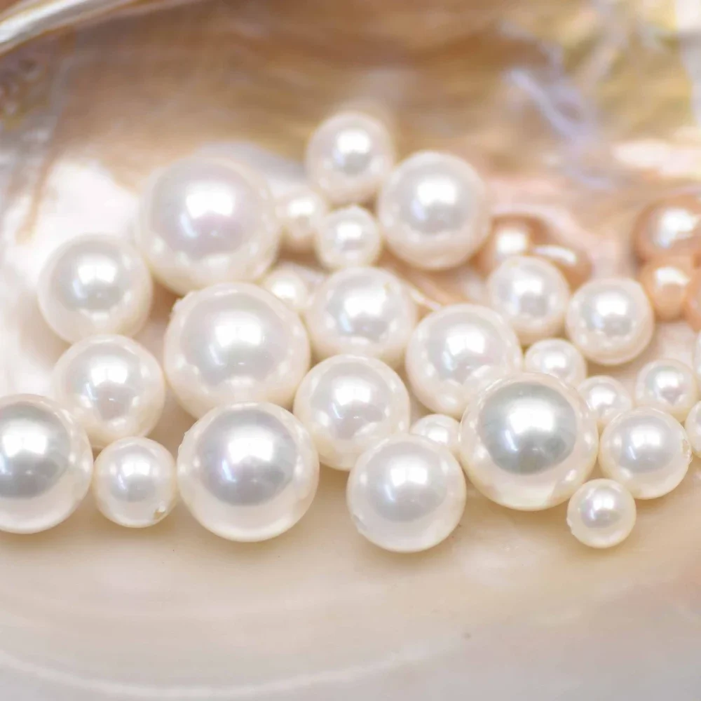 

Wholesale 4-16mm Colorful White Half Hole Imitation South Sea Pearl Shell Beads for Made Earrings Pendants Necklaces Diy Parts