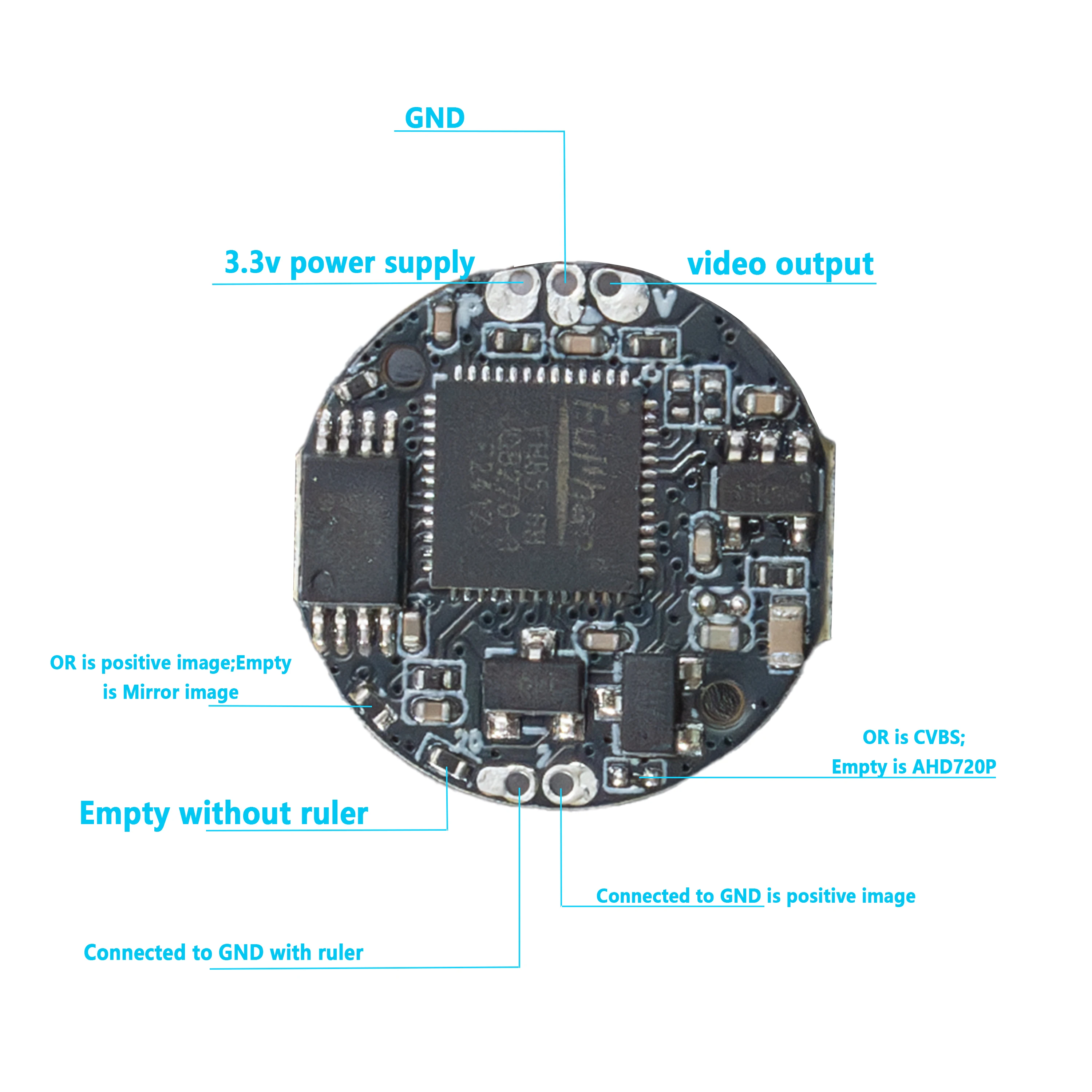 โมดูลกล้องความละเอียดสูง AHD1080P 2 ล้านพิกเซล เหมาะสำหรับกล้องมองหน้าและหลังรถยนต์