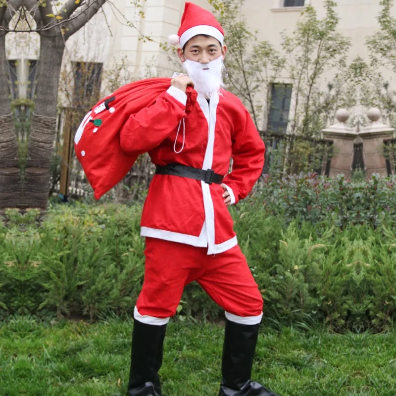 New Santa Claus Costumes Adult Costumes for Men and Women in Europe and America Show Clothes and Dress Up