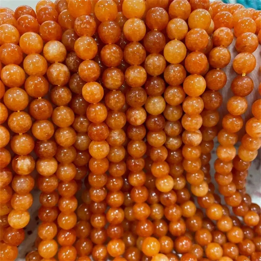 Optimizing Orange Moonlight Sunstone DIY Jewelry Accessories 6mm 8mm10mm Natural Color Emerald Loose Beads