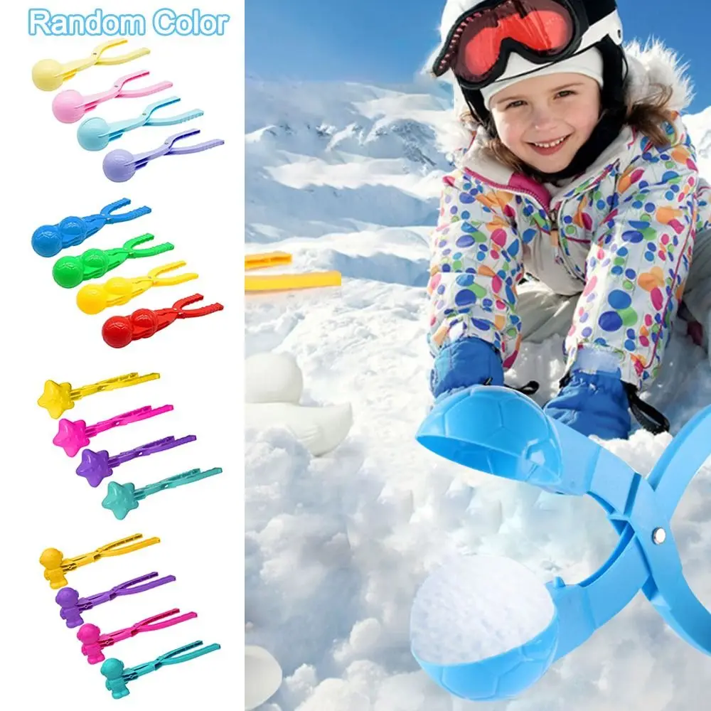 Creative Plastic Winter Snow Toy Random Color Soccer Shaped Snowball Maker Tool Snow Play Toys Kids Gift