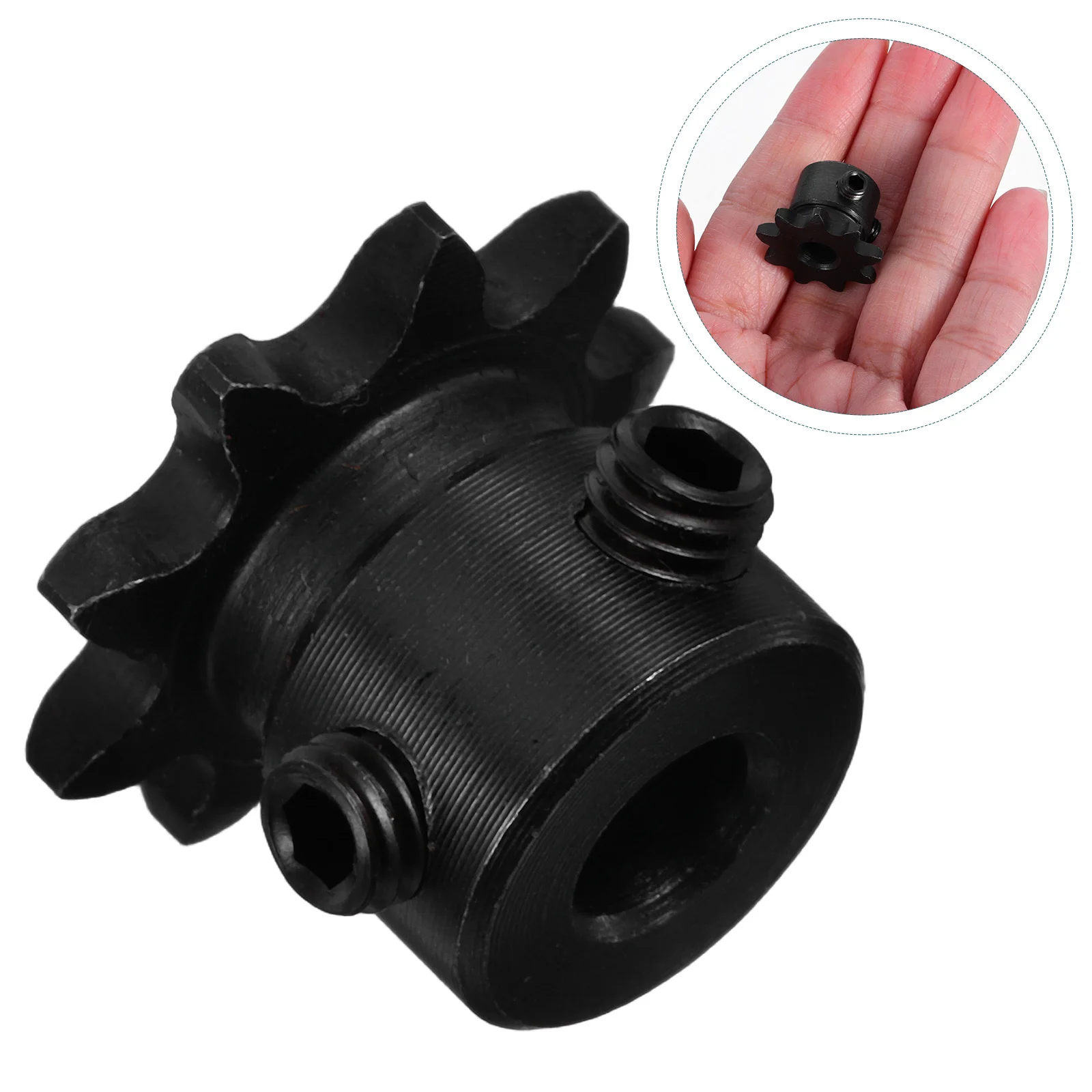 

1Pcs Chain Sprocket 9 Tooth Carbon Steel Roller Single Strand High Load Steel Chain System Noise Vibration 9 Teeth