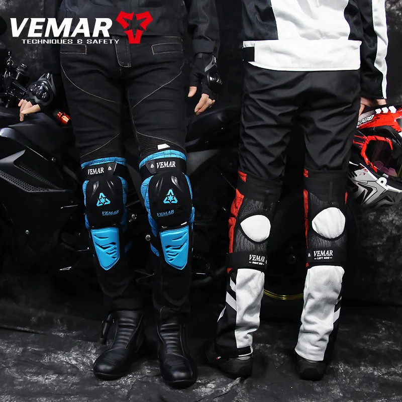 VEMAR Motocross Knee Protector Off-Road Dirt Bike Riding Pads Anti-Slip Protective Gear for Men Women Motorcycle Knee Pads