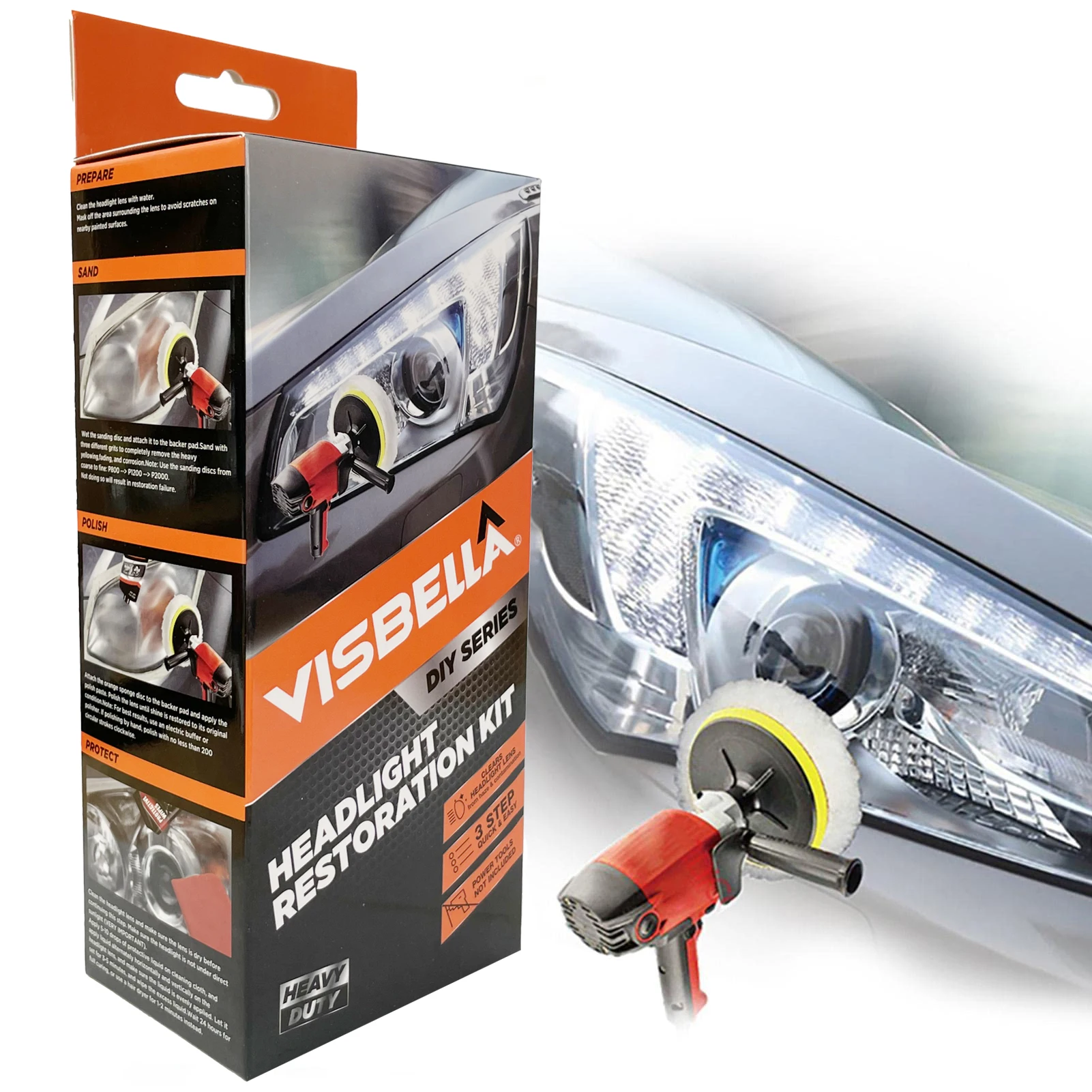 Headlight Repair Set Headlight Restoration Kit Car Lamp Lens Cleaning Restoration And Polish