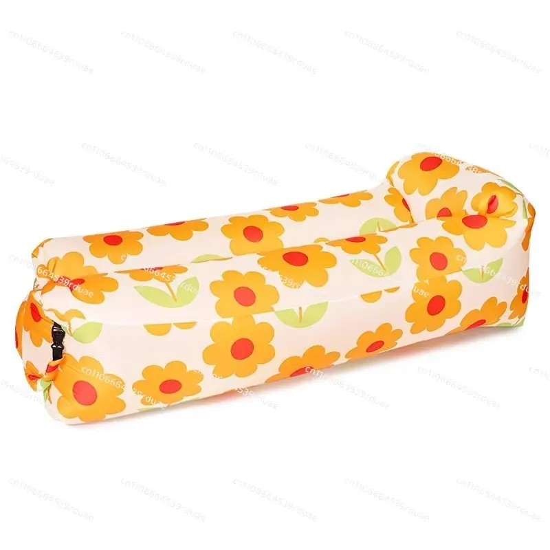 Inflatable outdoor camping lazy sofa, single portable camping music festival seat cushion, sitting bed, air bed