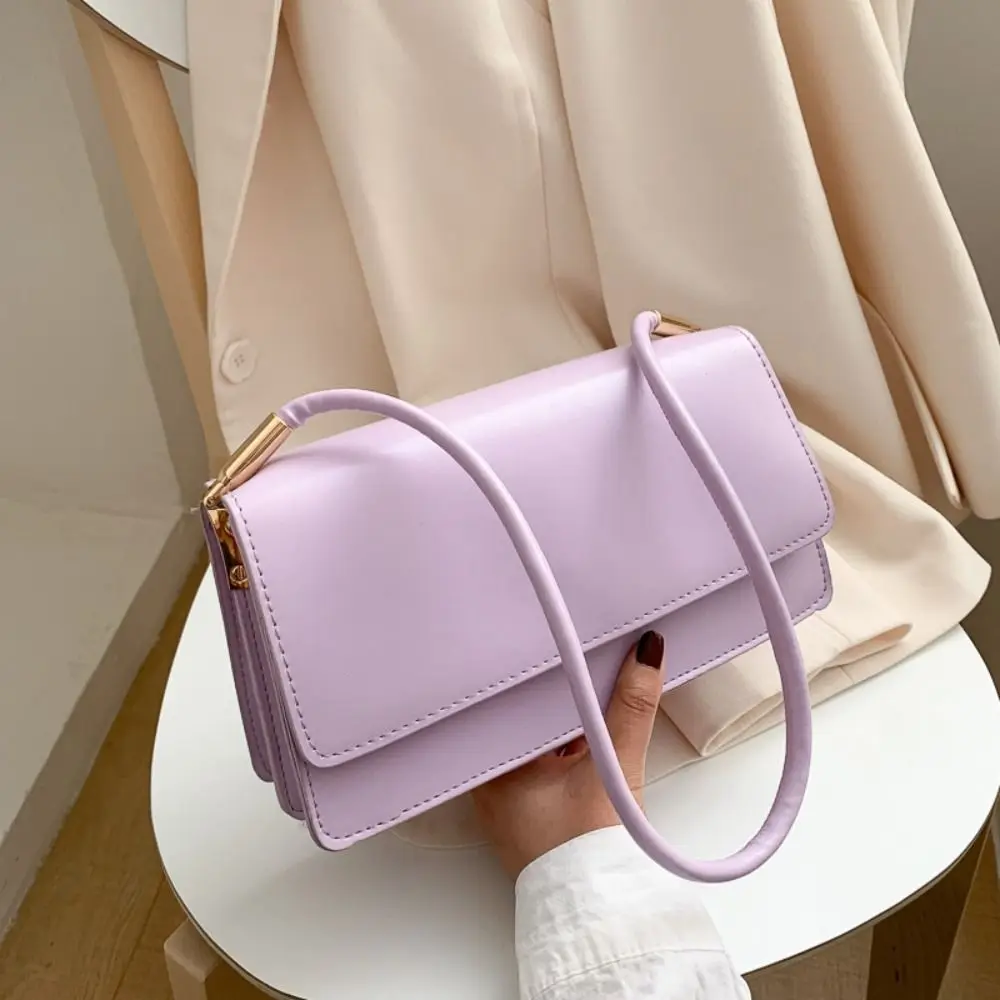 

Candy Color Girls Simple Shoulder Bag Large Capacity Handbag PU Leather Crossbody Bag Phone Bag All-match Small Square Bag