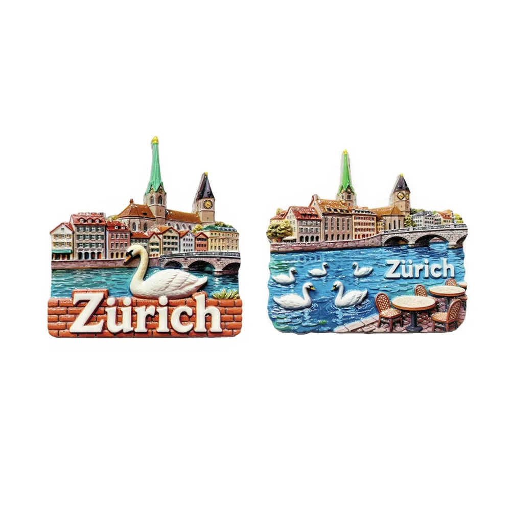 Europe Switzerland Zurich Magnet Tourist Souvenirs Refrigerator Magnetic Stickers Travel Gifts