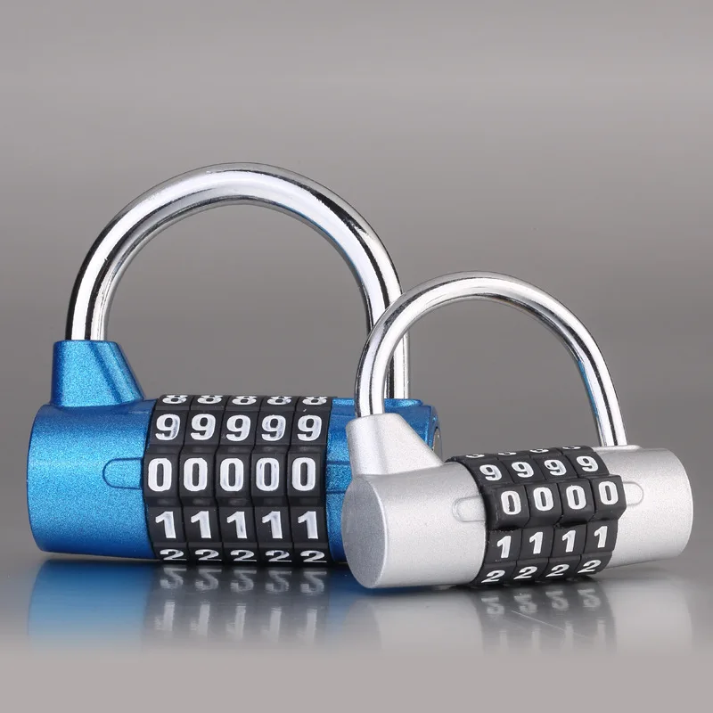 New Travel Password Lock Combination Padlock Zinc Alloy Lock Security Safely Code Changeable 5 Dial Digit Number Combination