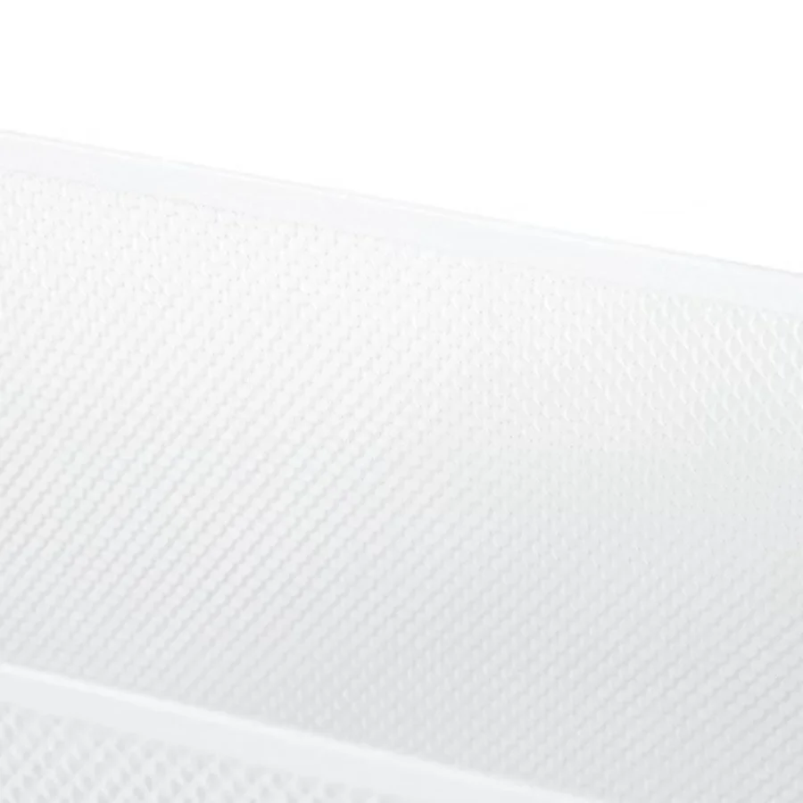 صندوق تخزين الملفات الشبكي الأبيض - تصميم أمامي مفتوح ومقبض من قطعة واحدة لسهولة الوصول إلى الملف