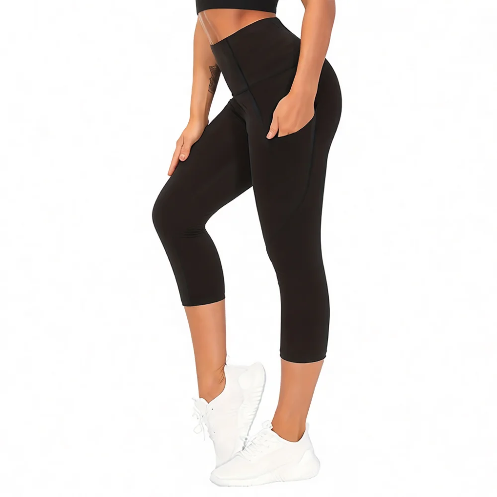 Womens Fitness Yoga Leggings High Waisted Sports Tights Quick Dry Athletic Gym Running Cropped Slimming Workout Pants Breathable