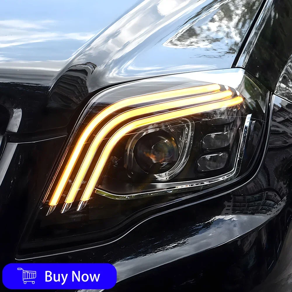 لبنز GLK X204 2013-2015 سنة ترقية عالية تكوين LED عالية الجودة سيارة مجموعة مصابيح أمامية المزدوج العارض عدسة الملحقات