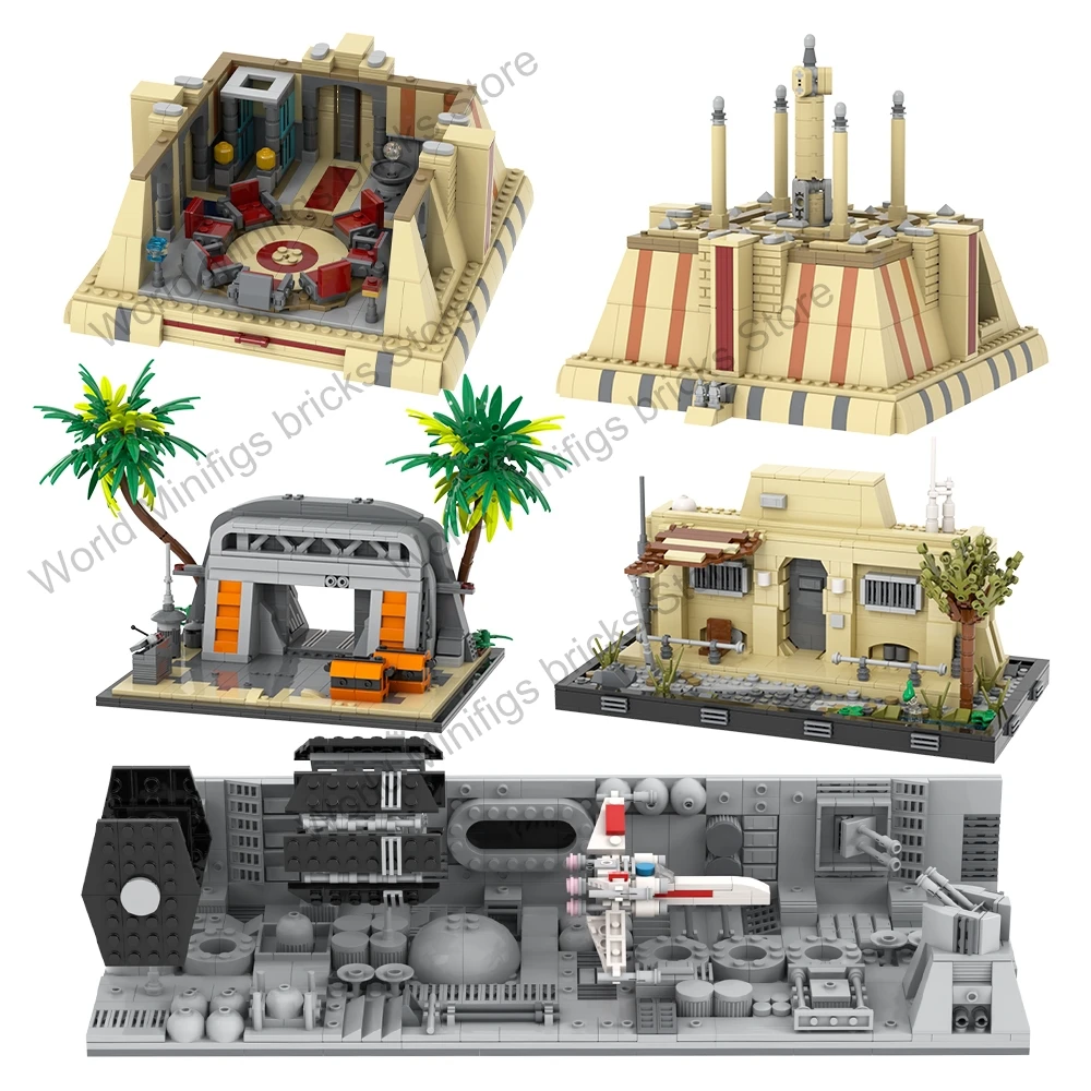 MOC Space War Bricks Council Chamber House Sci-Fi Movie Figures Military Compatible Building Blocks Toys For Children Adult Gift