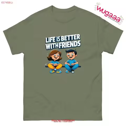 Life Is Better with Friends T Shirt Cute Friendship Fun Cartoon Design Best Friend Idea Celebrate Outfit vintage Washed