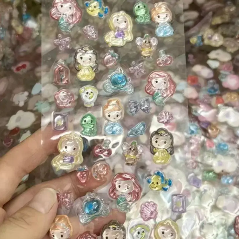 

Disney Русалка мультфильм 3D желе патч Diy наклейка чехлы для телефонов для девочек DIY аксессуары наклейка на холодильник детская награда игрушка