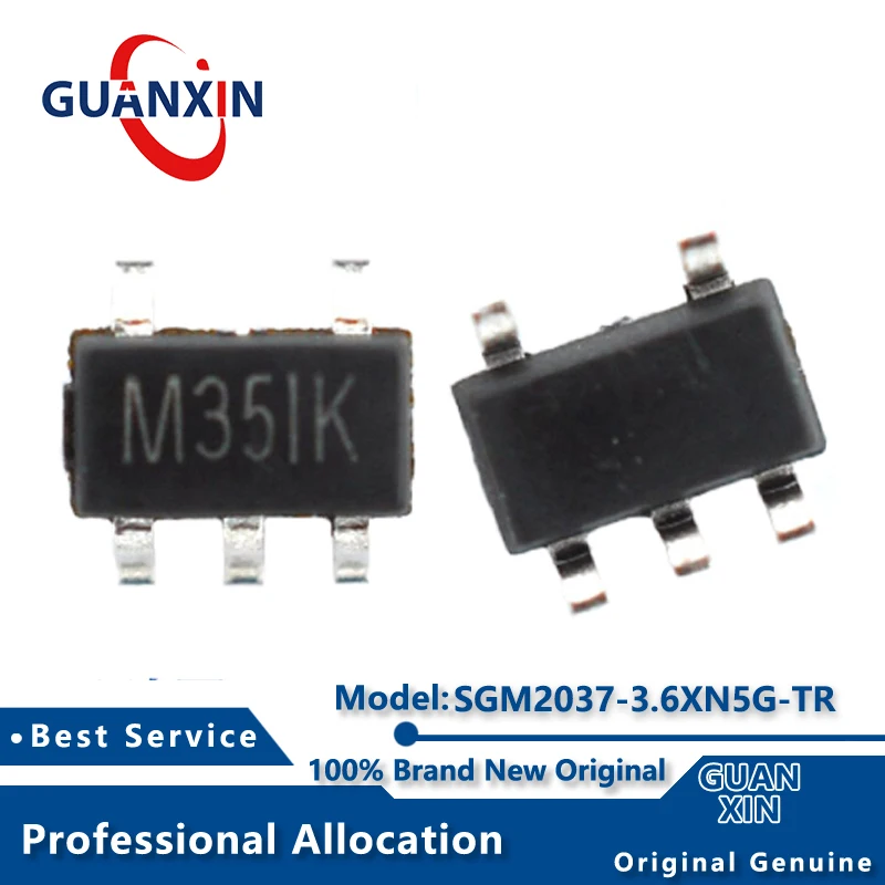 

100% New electronics SGM2037-3.6XN5G/TR SGM2037-3.6XN5G SOT23-5 Marking M35** SGM2037