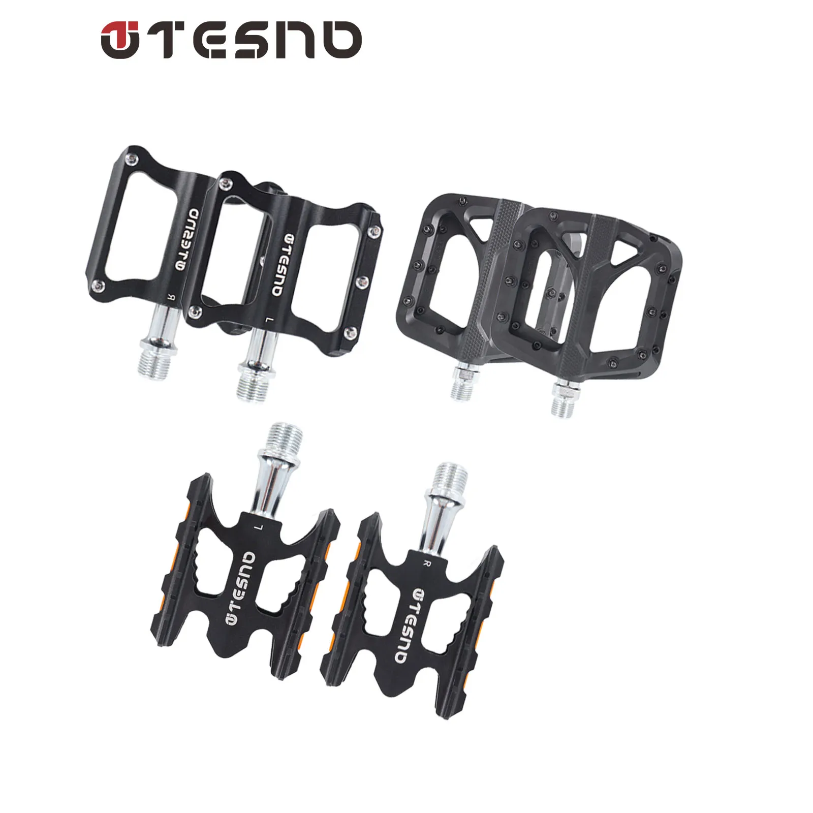 TESNO مختومة تحمل دواسات الدراجة عدم الانزلاق CNC سبائك الألومنيوم العالمي صالح Brompton دراجة الطريق الجبلية BMX دراجة الملحقات #1