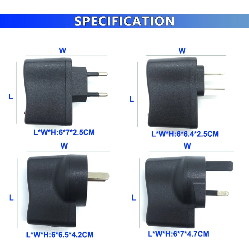 USB Charger 5V 1A Micro Wall AC to DC Charging EU US Universal Power Adapter Supply 100V-240V Lighting Transformers