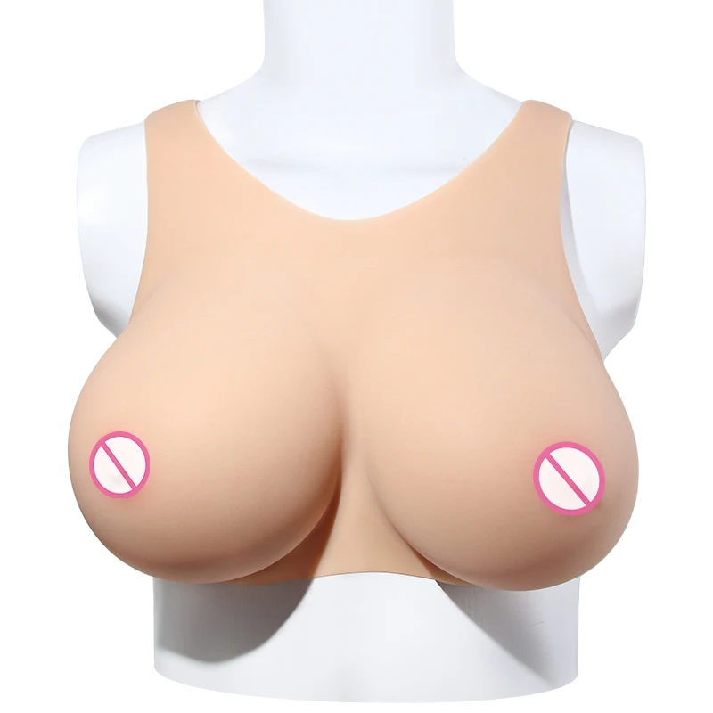 ONEFENG Silicone Fake Breast BCDE Cup Ultra Light Silk Cotton Filling Boobs Form For Crossdresser Transgender Drag Queen Shemale