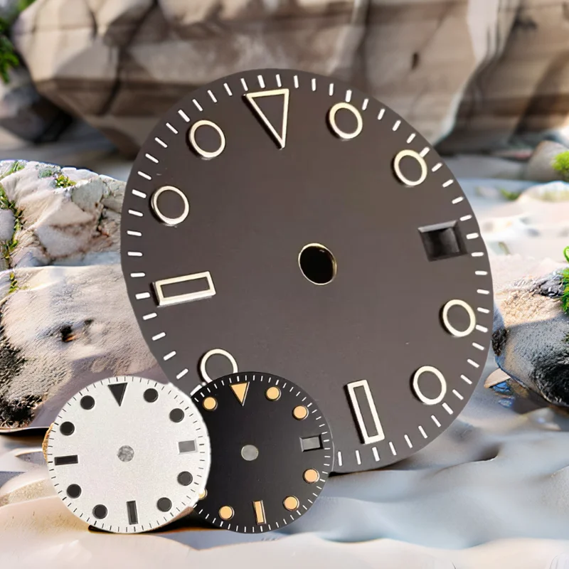 

29mm Black/White NH35 Watch Dial Modified Accessories for NH35A Automatic Watch No Lume Diver Watch Dial